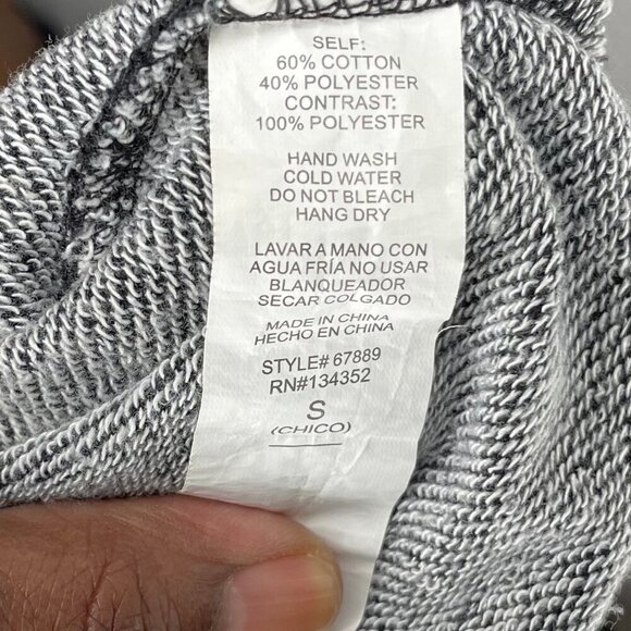 Ambiance Women's Grey 3/4 length Mesh Sleeve Cropped Top Punk Goth Small - Picture 4 of 7